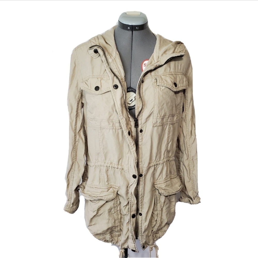 ABERCROMBIE & FITCH MILITARY Khaki FIELD HOODED JA